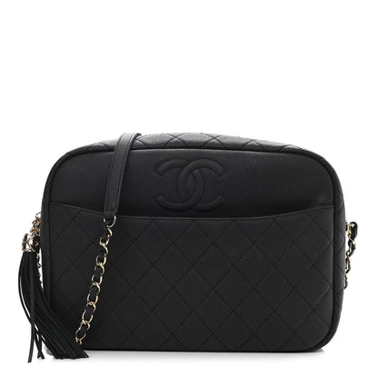 Chanel Caviar Quilted Large Coco Tassel Camera Case Black 1 of 10