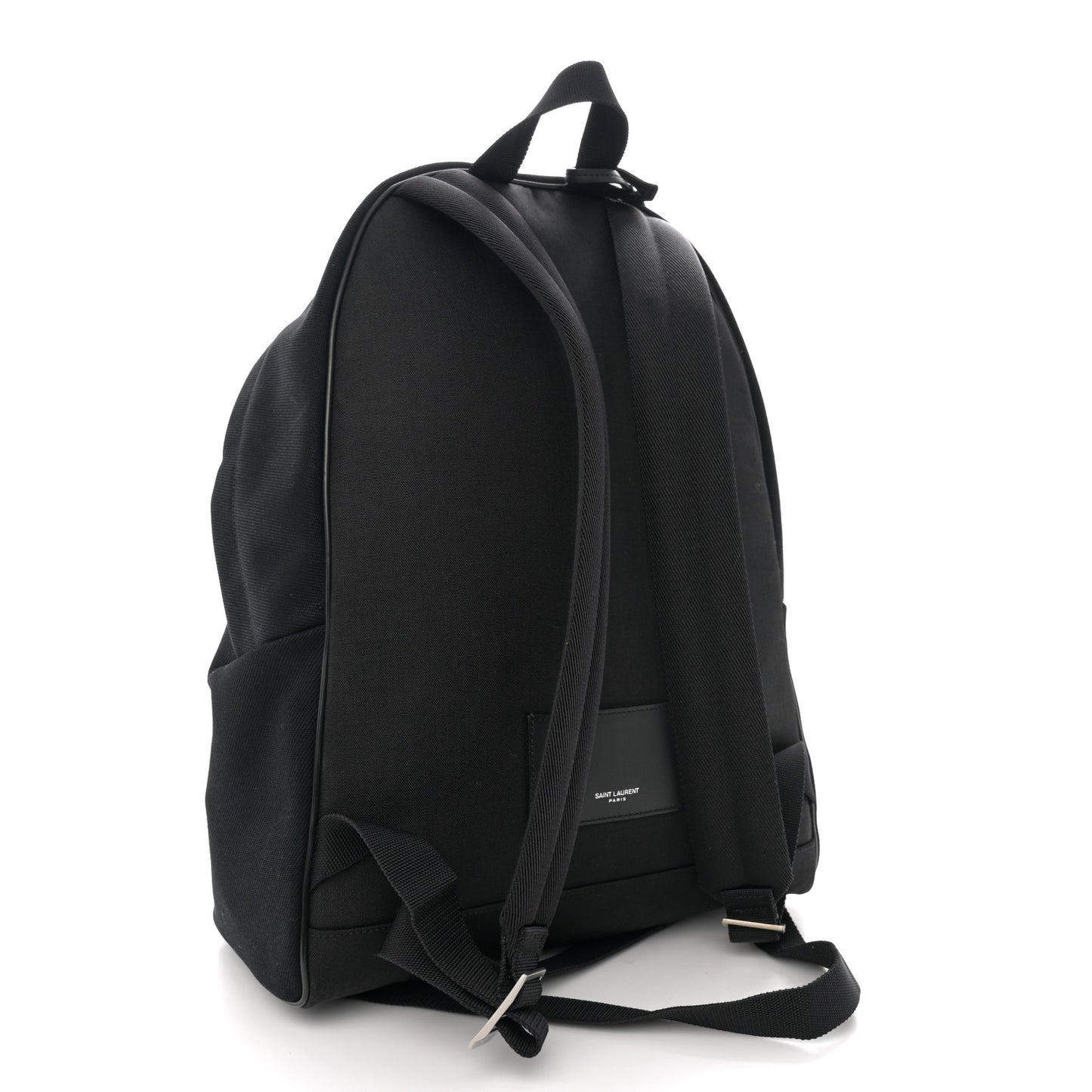 Canvas Signature Embroidered City Backpack Black