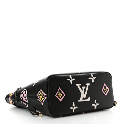 Louis Vuitton Monogram Giant Wild at Heart Neverfull MM Black 5 of 11