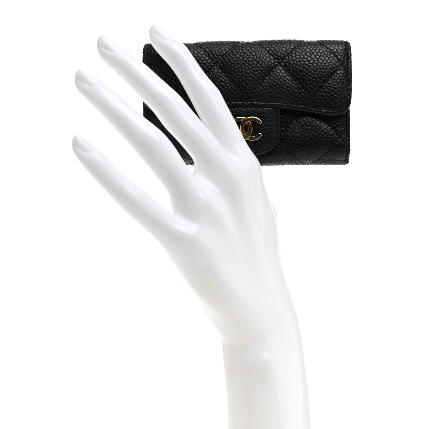 Chanel Caviar Quilted 6 Key Holder Black 2 of 7