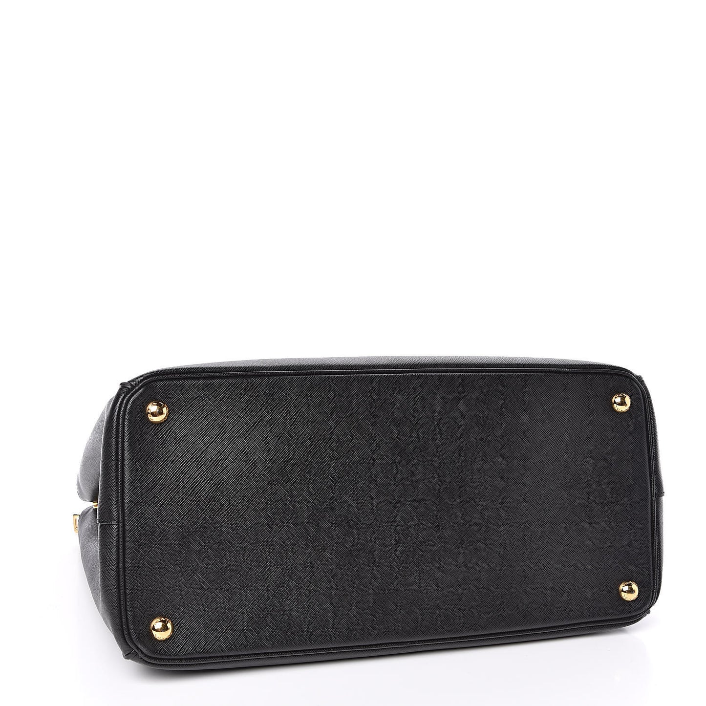 Saffiano Medium Galleria Double Zip Tote Black