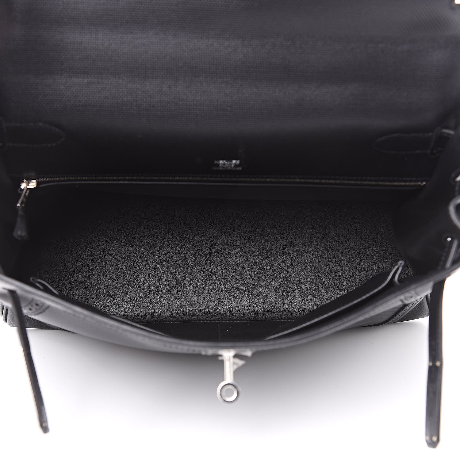 Hermes Swift Grain d'H Ghillies Kelly 32 Black 8 of 36