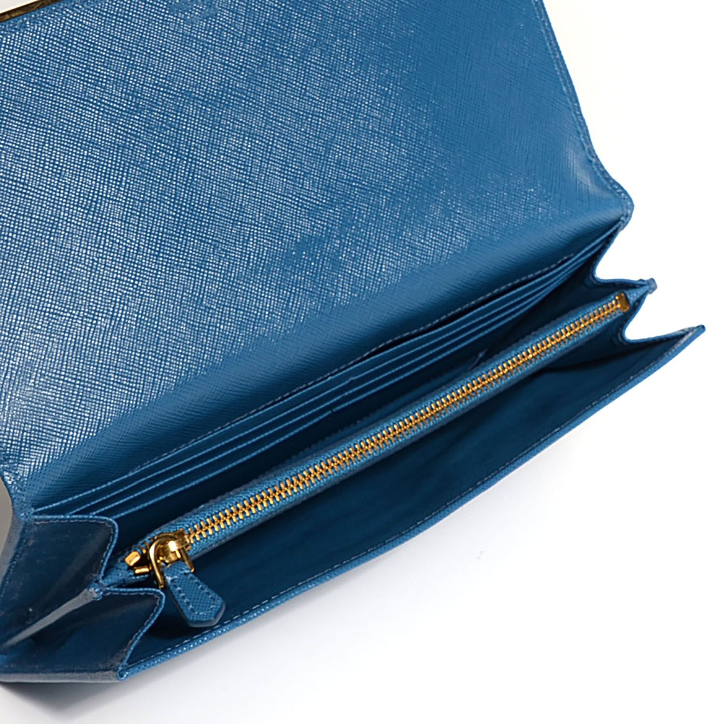Saffiano Metal Clutch Cobalto