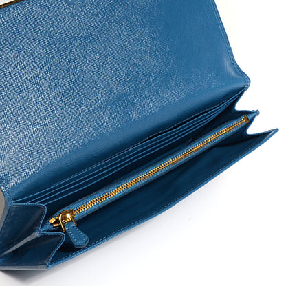 Prada Saffiano Metal Clutch Cobalto 5 of 9