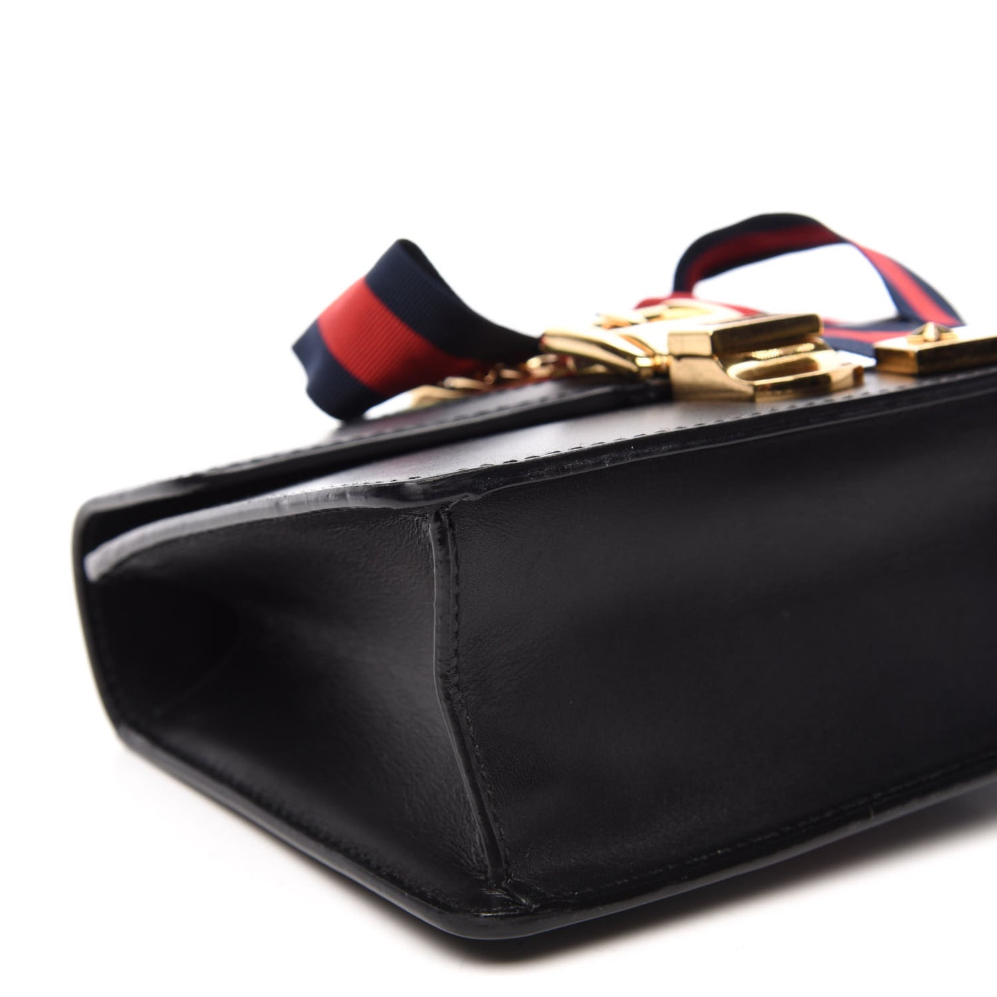 Calfskin Mini Sylvie Chain Shoulder Bag Black
