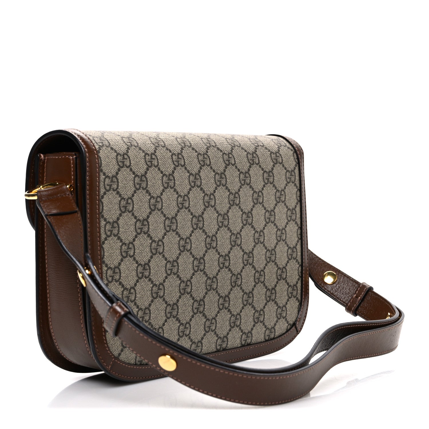Gucci GG Supreme Monogram Horsebit 1955 Shoulder Bag Beige Brown Sugar 3 of 10