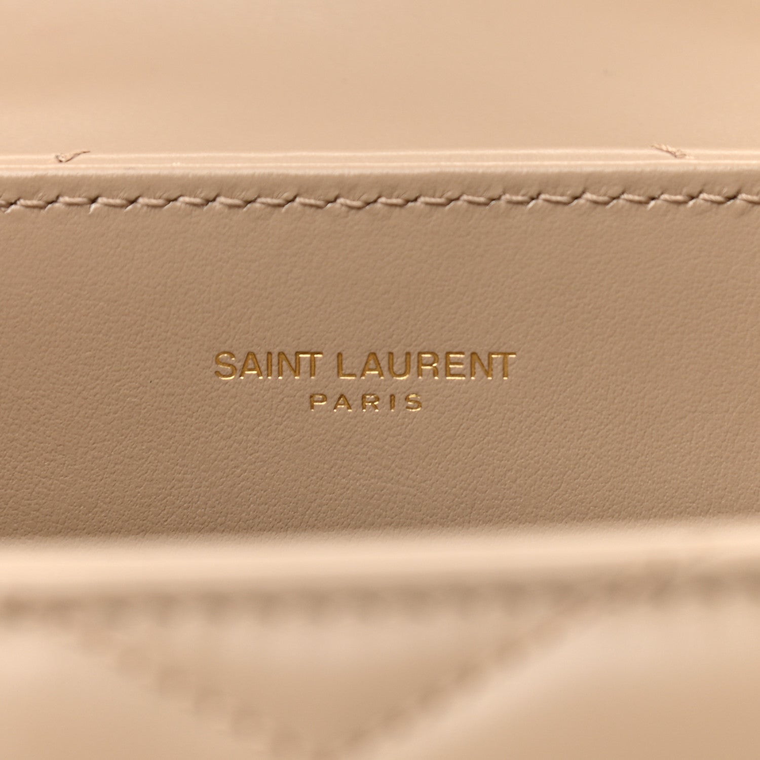 Saint Laurent Calfskin Y Quilted Monogram Small Loulou Chain Satchel Dark Beige 6 of 12