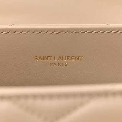 Saint Laurent Calfskin Y Quilted Monogram Small Loulou Chain Satchel Dark Beige 6 of 12