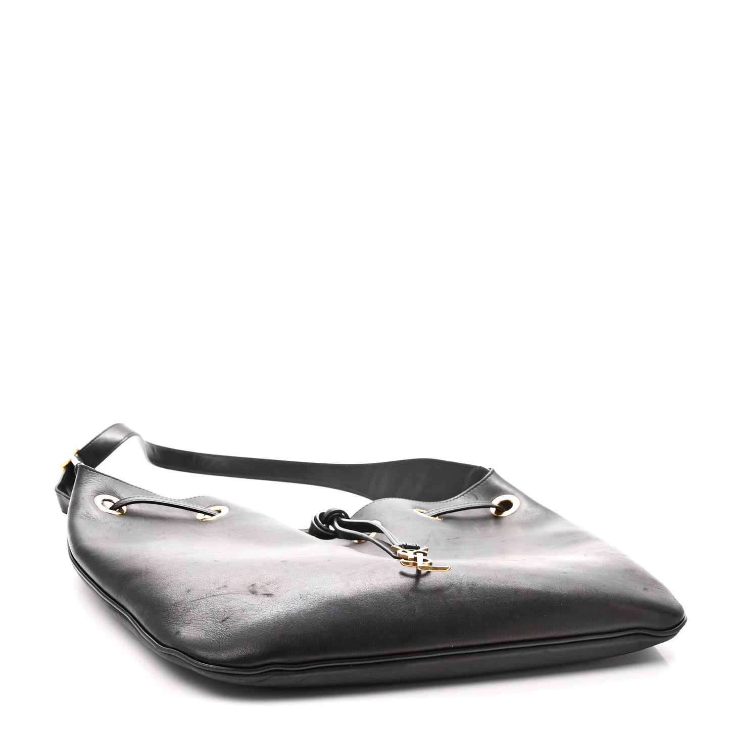 Smooth Calfskin Paris VII Large Flat Hobo Black