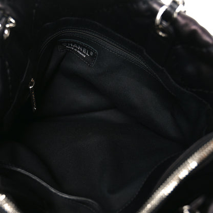 Chanel Calfskin Contrast Stitch Tote Black 5 of 10