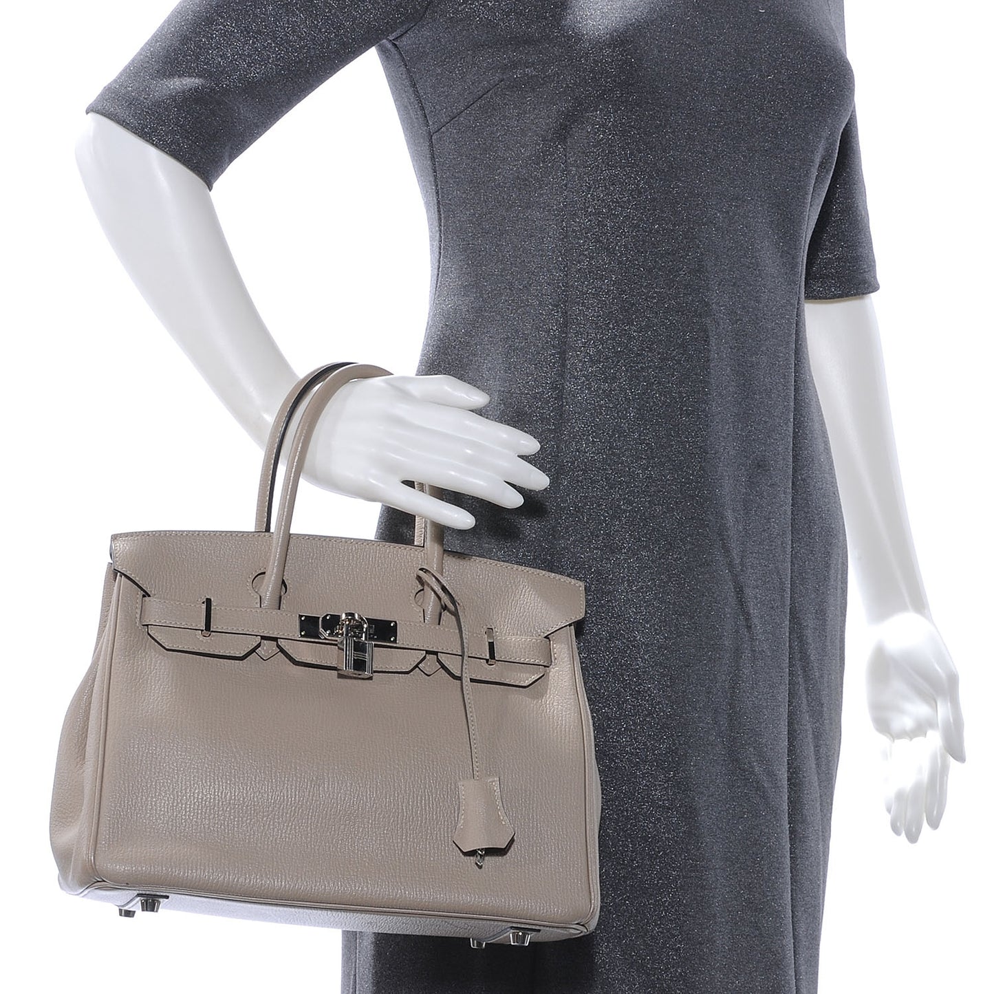 Chevre Mysore Birkin 30 Gris Tourterelle and Etoupe