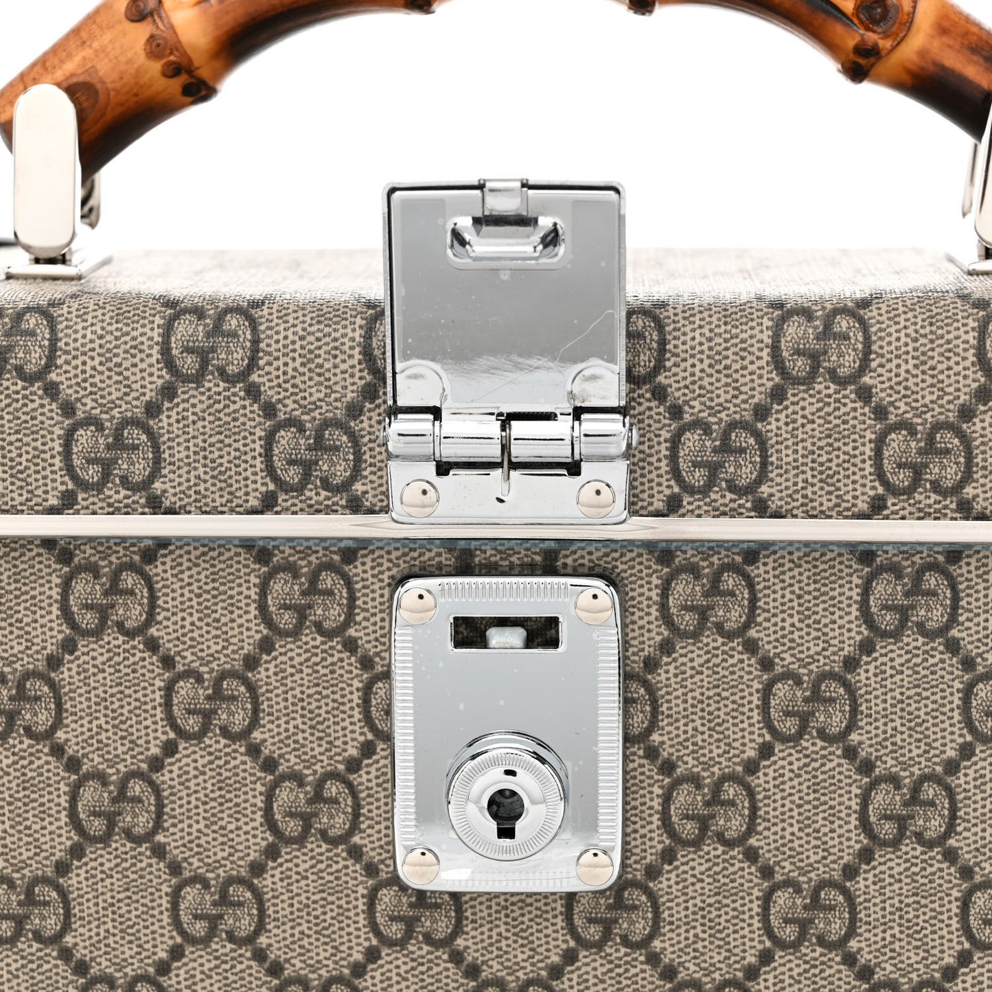 GG Supreme Monogram Globe-Trotter Beauty Case Brown