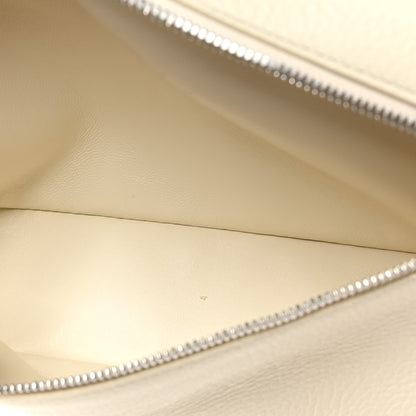 Loro Piana Grained Calfskin L19 Extra Pocket Pouch Whisper White 5 of 9