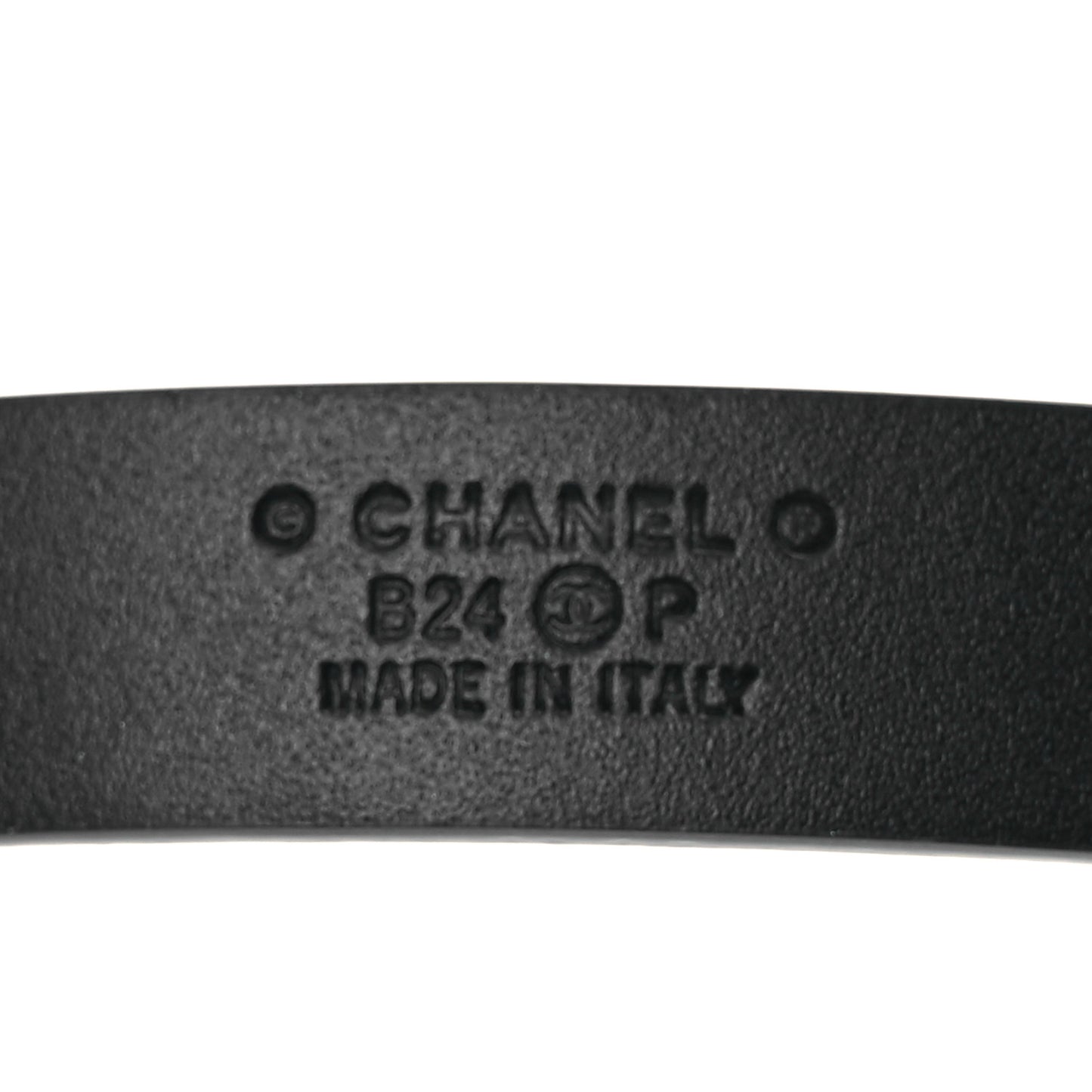 Calfskin Crystal Chain Logo Belt 85 34 Black