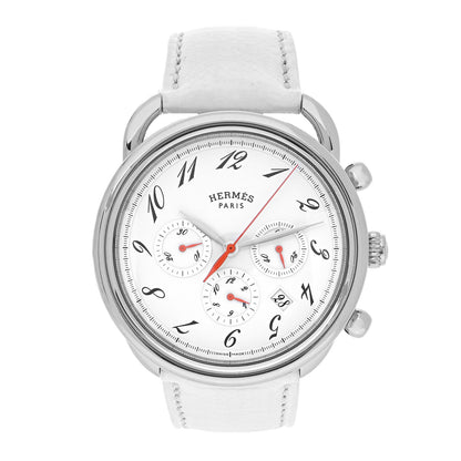 Hermes Stainless Steel Courchevel 43mm Arceau Automatic Watch Blanc 1 of 4