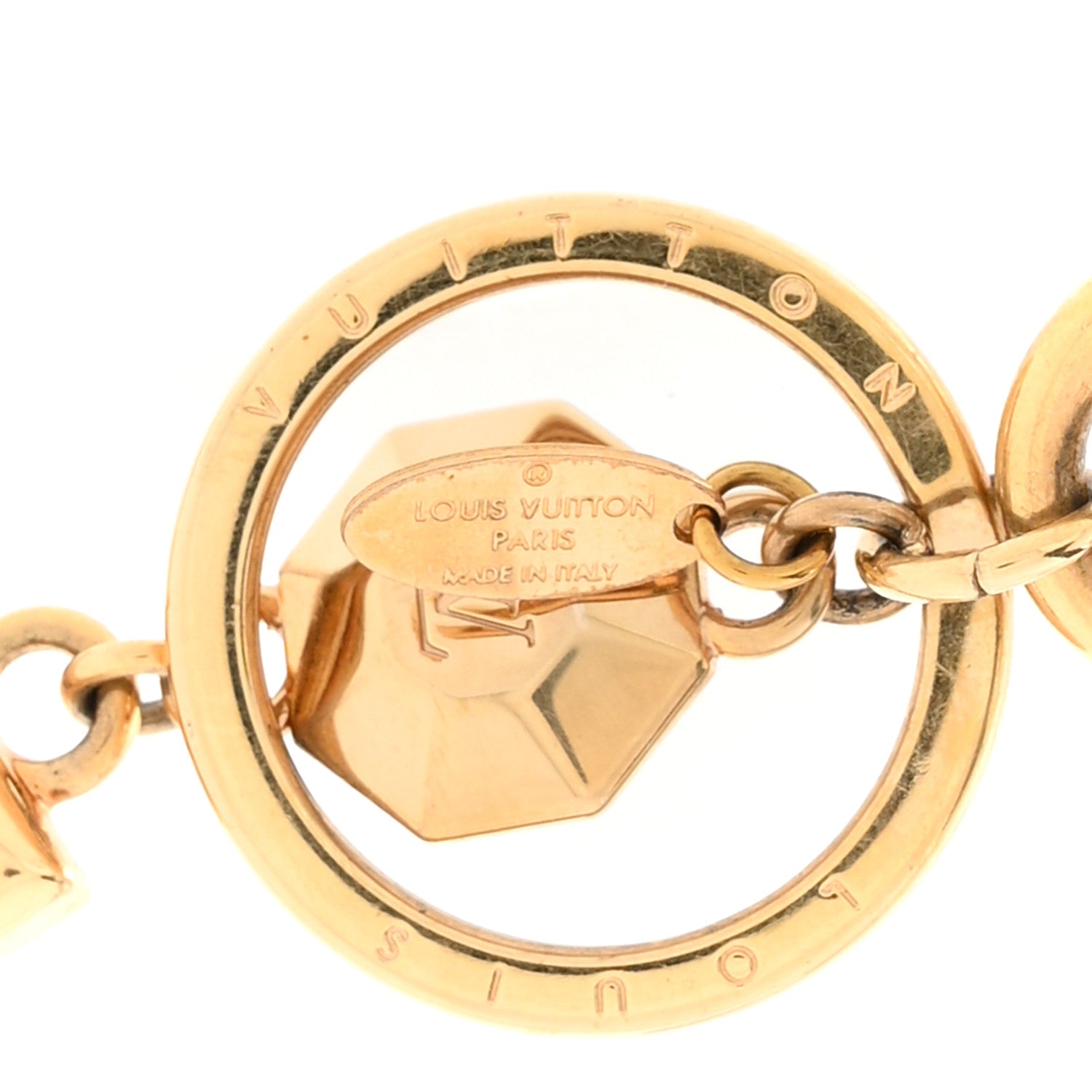 Louis Vuitton LV Facettes Bag Charm Key Holder Gold 1862624