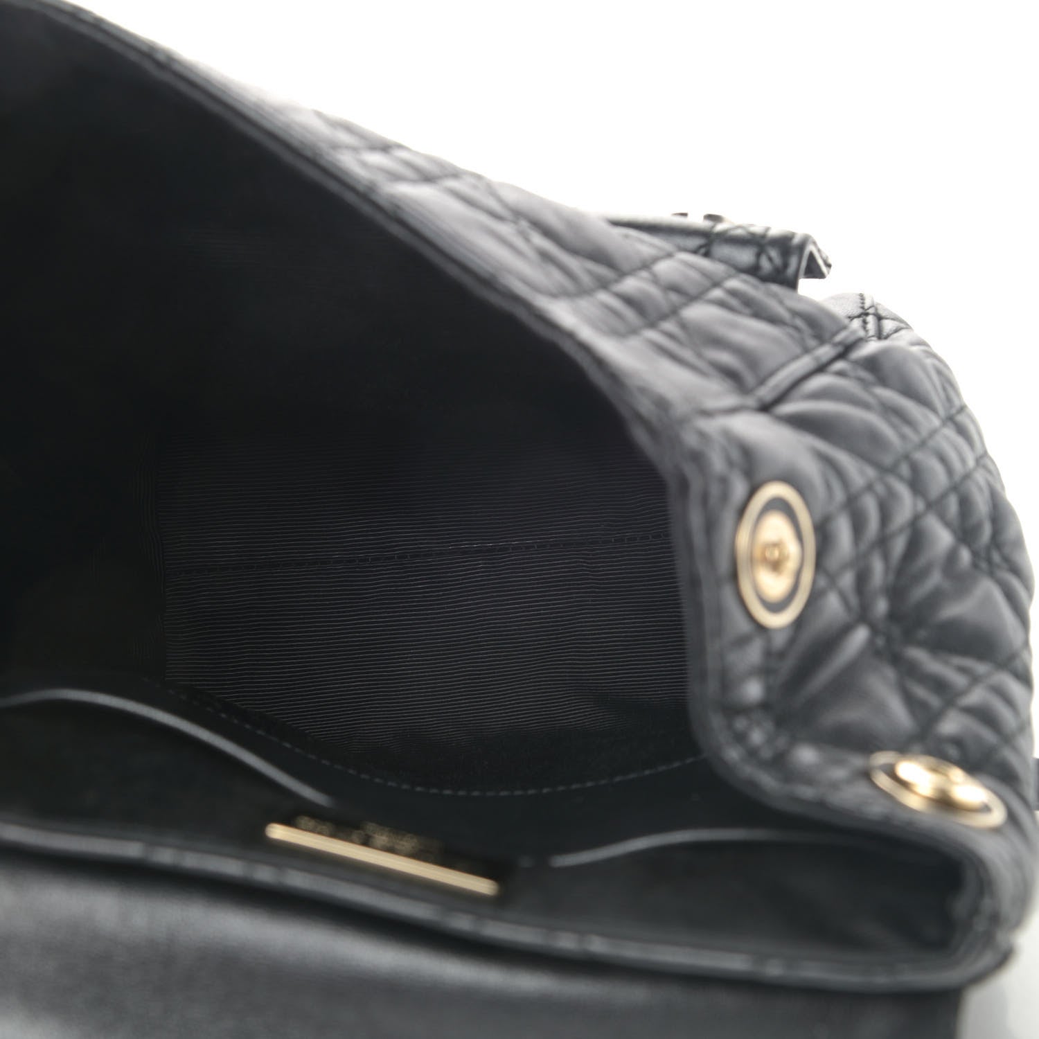 Christian Dior Lambskin Cannage Small Lucky Badge Stardust Backpack Black 4 of 4