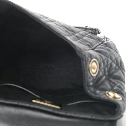 Christian Dior Lambskin Cannage Small Lucky Badge Stardust Backpack Black 4 of 4