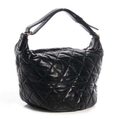 Chanel Lambskin Cloudy Bundle Hobo Black 3 of 7
