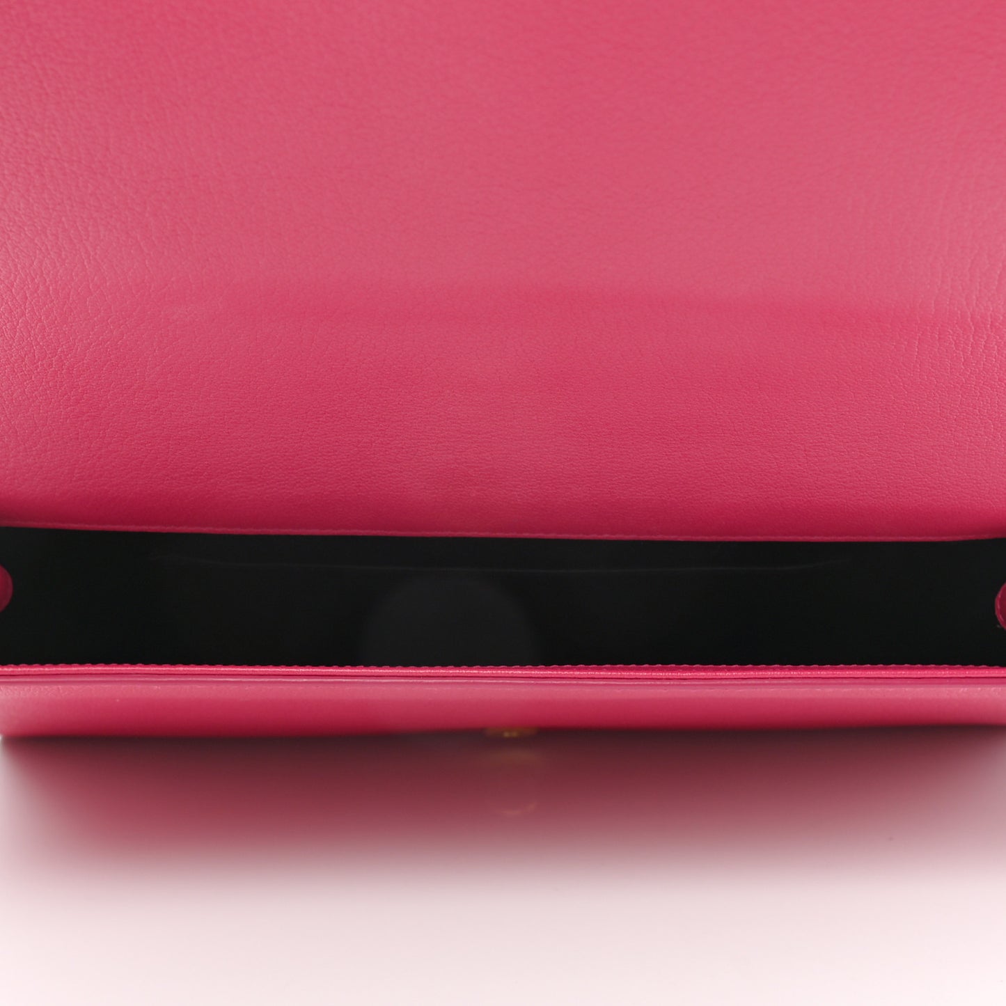 Calfskin Monogram Large Belle De Jour Clutch Lipstick Fuchsia