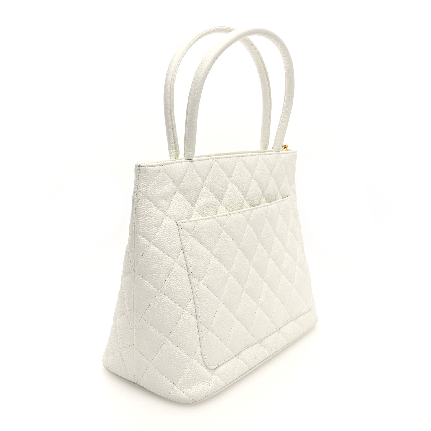 Chanel Caviar Quilted Medallion Tote White 3 of 11