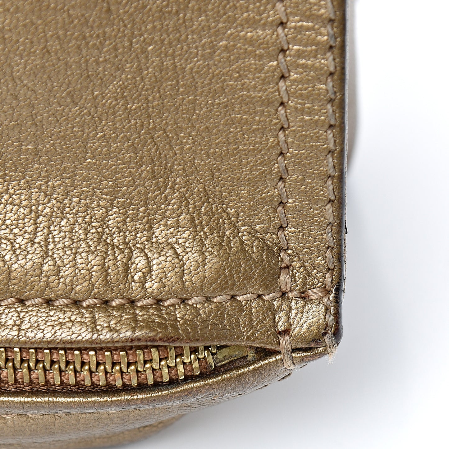 Metallic Sugar Goatskin Mini Pandora Gold
