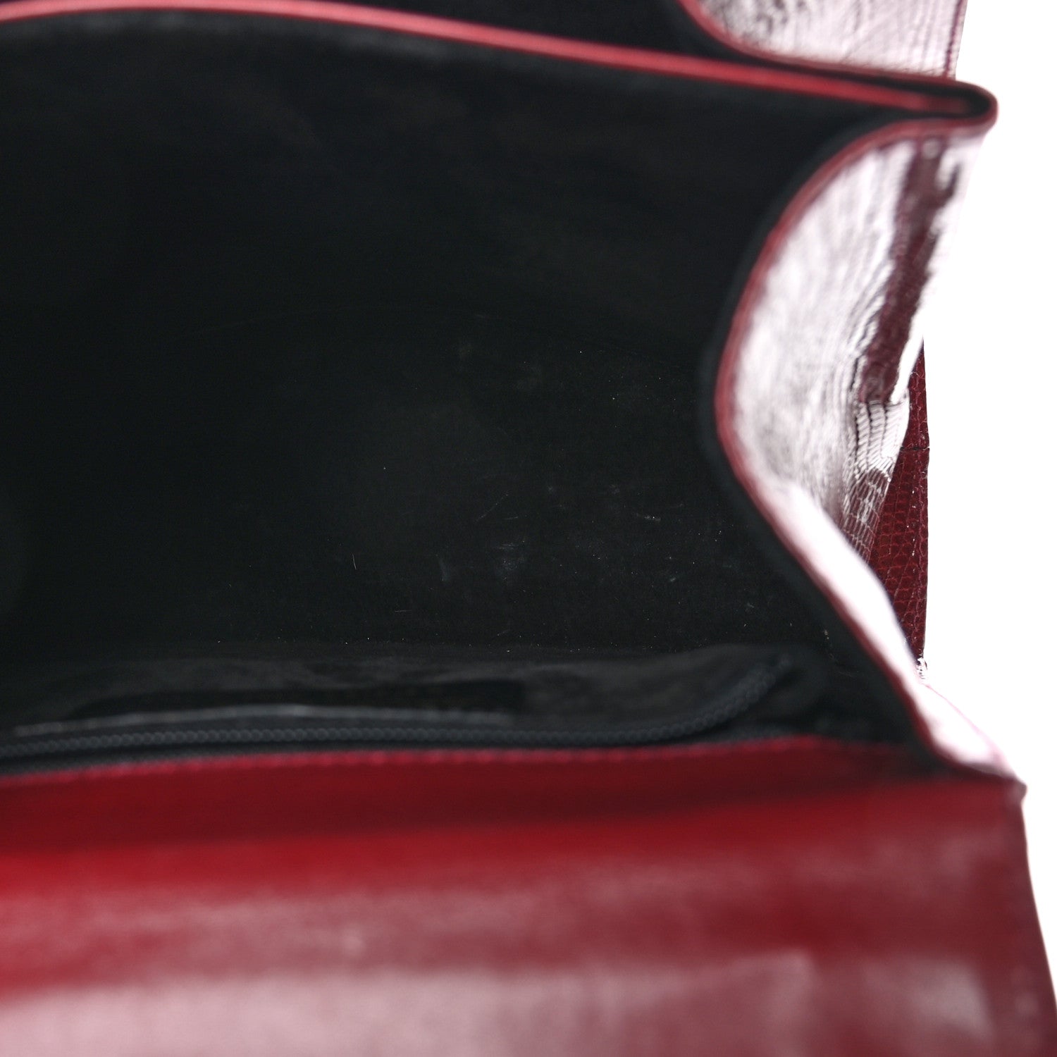 Salvatore Ferragamo Lizard Iconic Small Top Handle Bag Burgundy 5 of 10