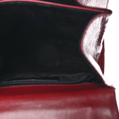 Salvatore Ferragamo Lizard Iconic Small Top Handle Bag Burgundy 5 of 10