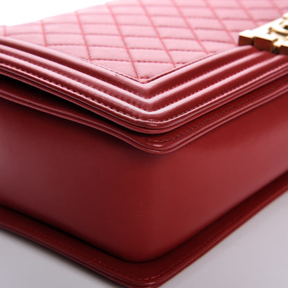 Chanel Lambskin Quilted New Medium Boy Flap Red 8 of 10