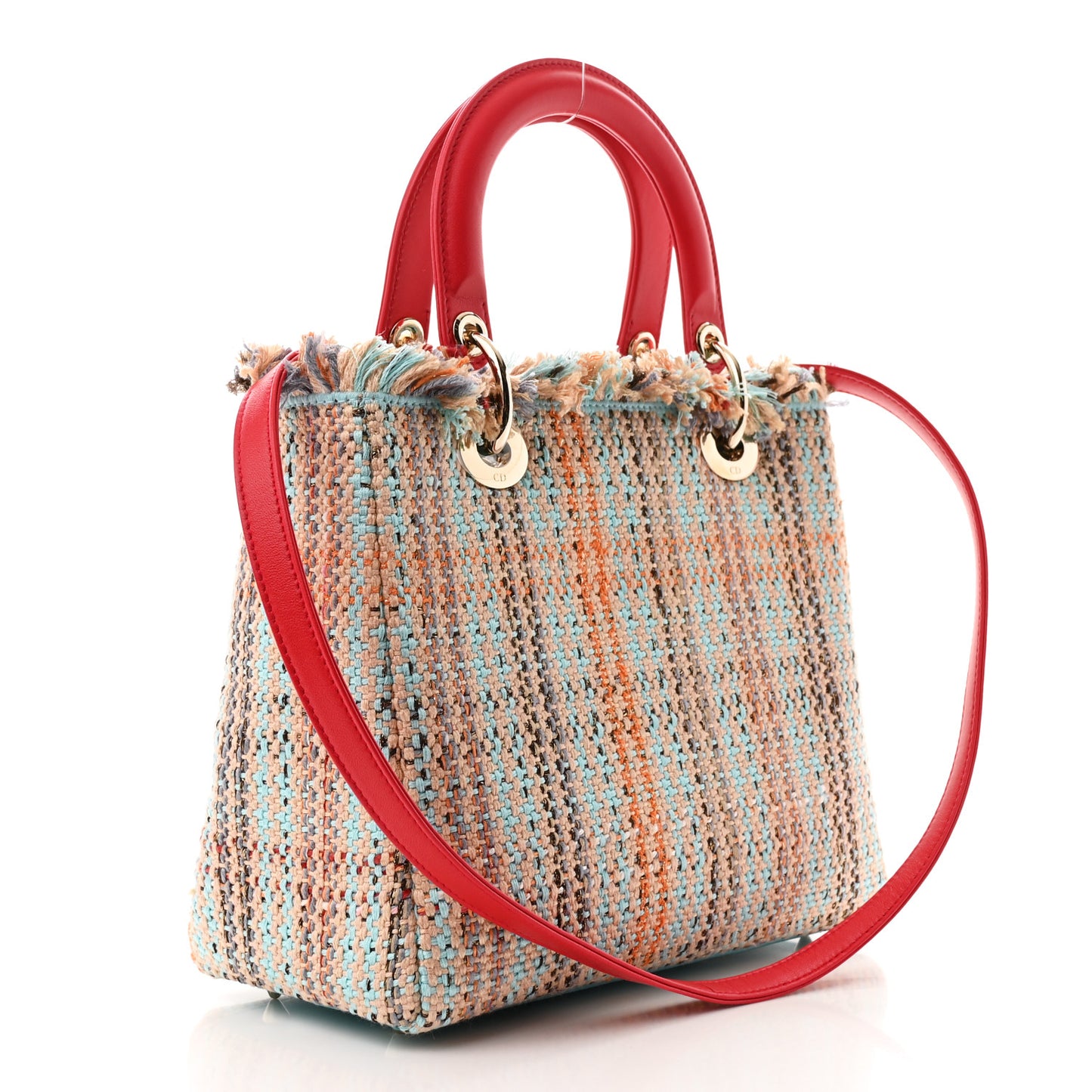 Tweed Heart Deco Medium Lady Dior Multicolor