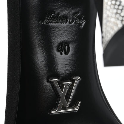 Louis Vuitton Satin Crystal Sandals 40 Black 8 of 8
