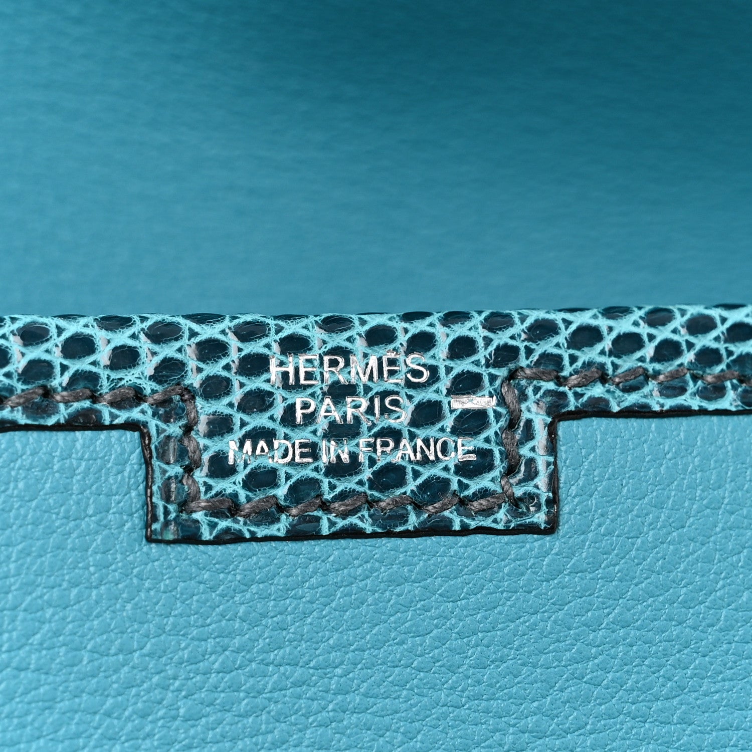 Hermes Swift Lizard Jige Elan Touch Duo Clutch Bleu Paon Mykonos