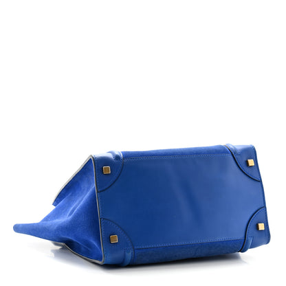 Celine Smooth Calfskin Suede Mini Luggage Royal Blue 3 of 10