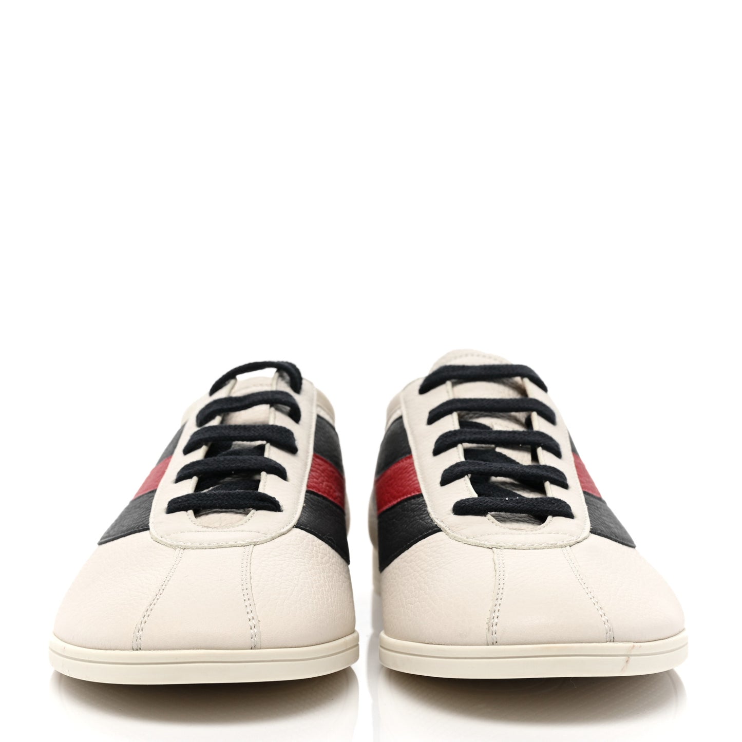 Calfskin Mens Web Falacer Sneakers 8 White Blue