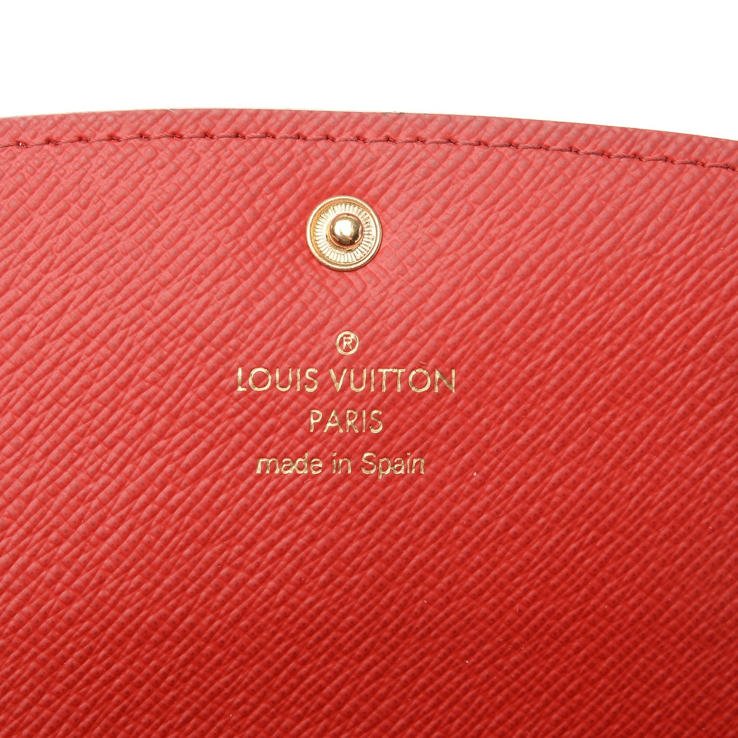 Damier Ebene Emilie Wallet Red