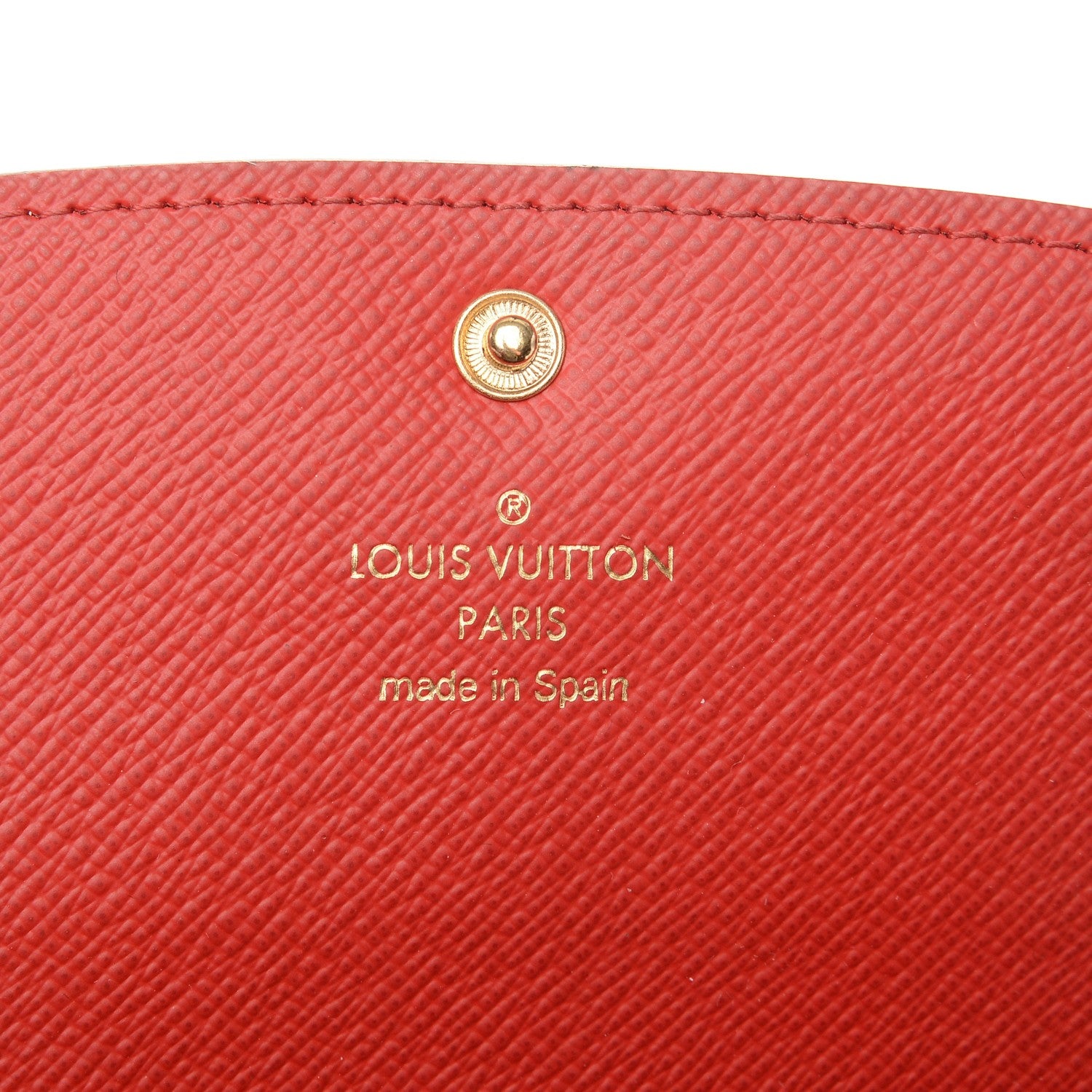 Louis Vuitton Damier Ebene Emilie Wallet Red 6 of 7