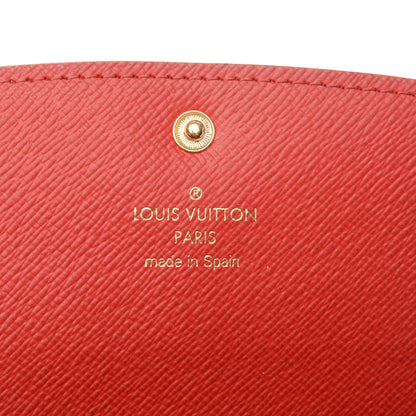 Louis Vuitton Damier Ebene Emilie Wallet Red 6 of 7