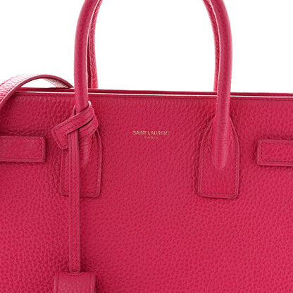 Saint Laurent Grained Calfskin Baby Sac De Jour Lipstick Fuchsia 8 of 14