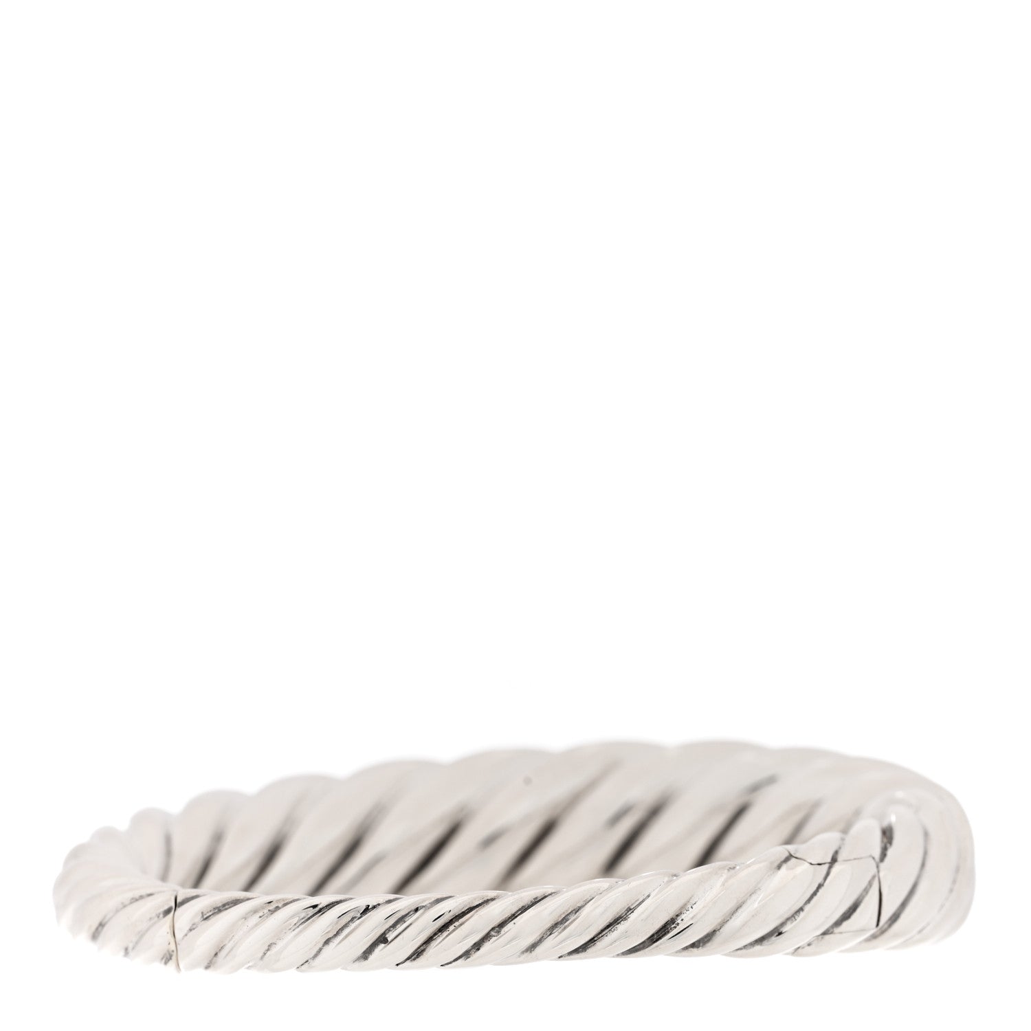 David Yurman Sterling Silver 17mm Pure Form Cable Bracelet 2 of 3