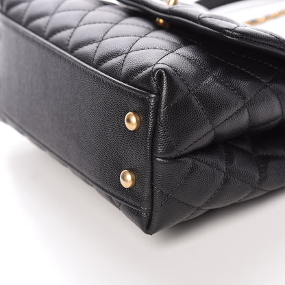 Chanel Caviar Lizard Embossed Quilted Mini Coco Handle Flap Black 10 of 11