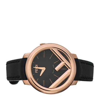 Fendi Stainless Steel Calfskin 28mm Run Away Quartz Watch Black 2 of 4