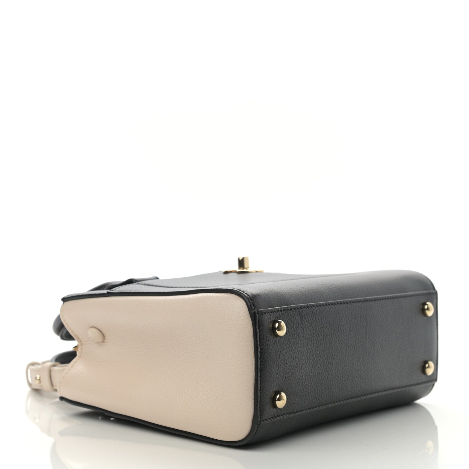 Chanel Grained Calfskin Mini Bi-Color Neo Executive Shopper Tote Black Beige 4 of 10