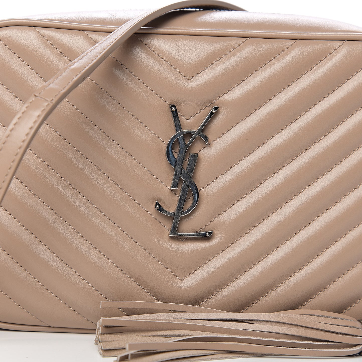 Calfskin Matelasse Monogram Lou Camera Bag Dusty Grey