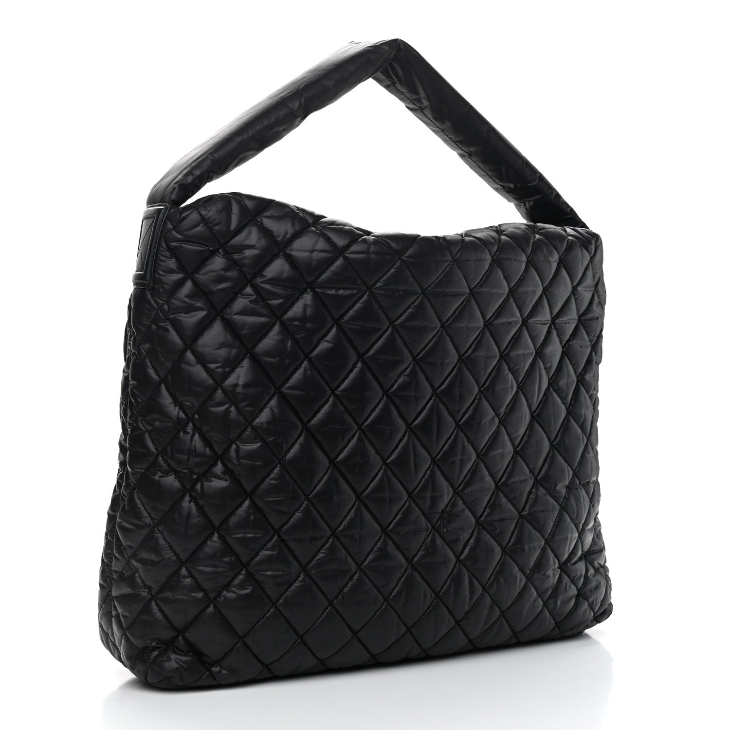 Chanel Nylon Quilted Coco Cocoon Hobo Black 3 of 12