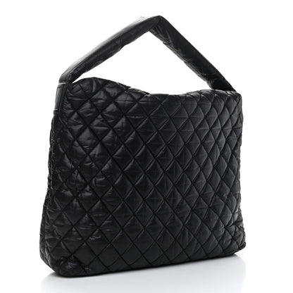Chanel Nylon Quilted Coco Cocoon Hobo Black 3 of 12
