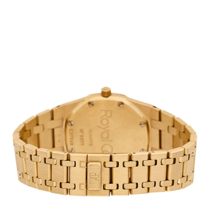 Audemars Piguet 18K Yellow Gold 33mm Royal Oak Quartz Watch White 56175BA 3 of 4