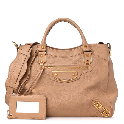 Balenciaga Chevre Gold Metallic Edge Hardware Velo Tomette 1 of 21