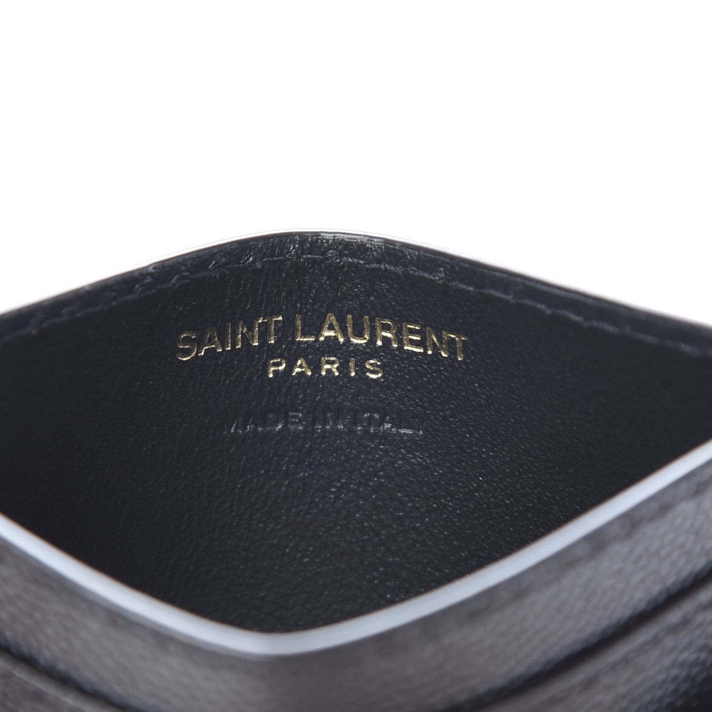 Grain De Poudre Matelasse Chevron Monogram Credit Card Case Black