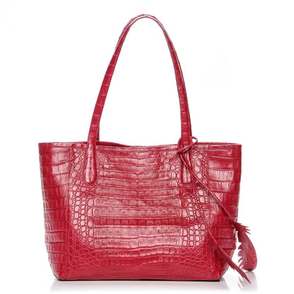 Nancy Gonzalez Crocodile Erica Crocodile Shopper Tote Pink 1 of 8