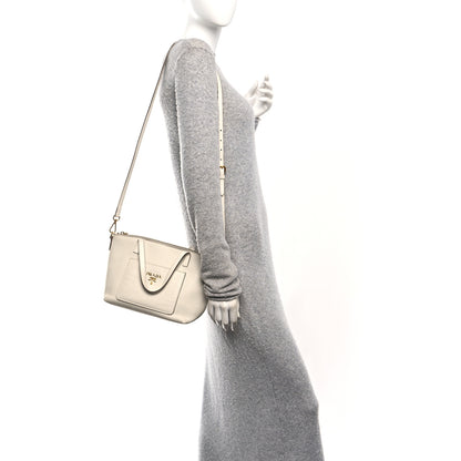 Prada Vitello Daino Small Shopping Tote Talco 2 of 10